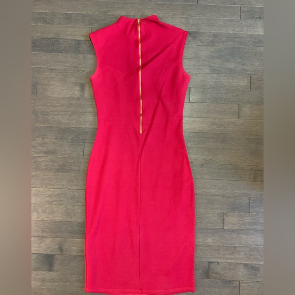 Red Deep Bust Line Dress Women’s S - Picture 5 of 7